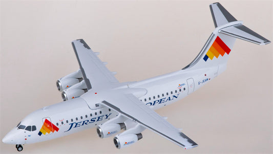 Herpa Jersey European Airways BAe 146-300 G-JEAM 1:200 Aircraft Pre-built  Airliner Model Display