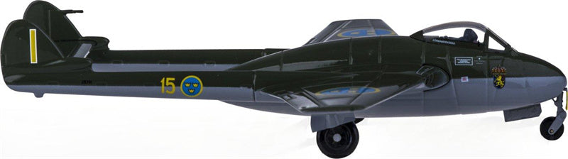 Herpa Swedish Air Force for de Havilland for Vampire 1:72 Aircraft Pre-built  Airliner Model Display