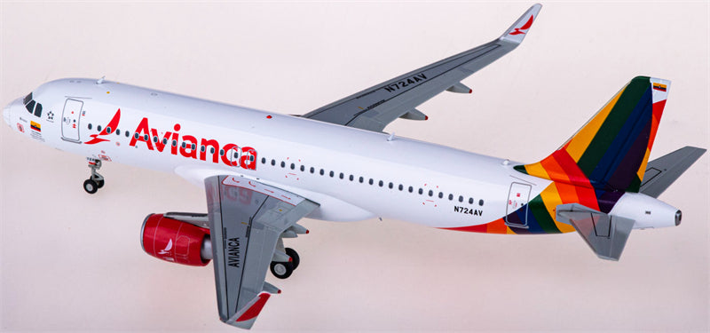 JC Wings Avianca for Airbus A320 N724AV 1:200 Airplane Pre-built Airliner Model Display