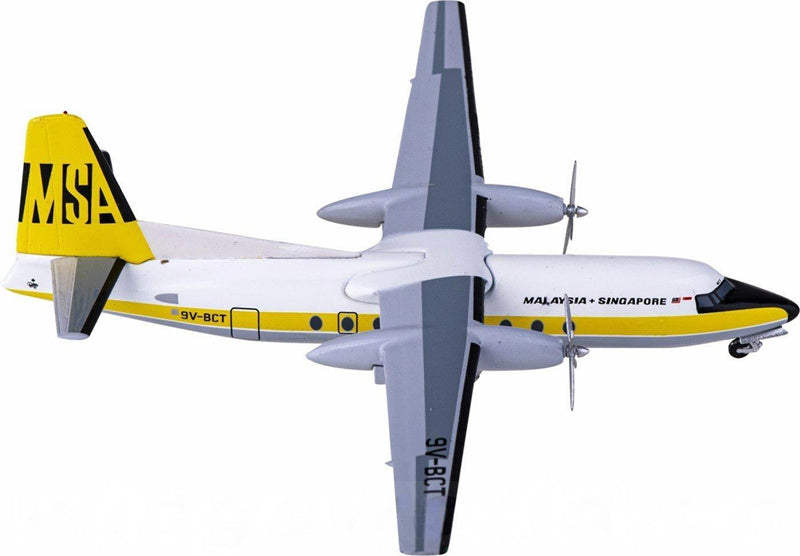 AeroClassics MSA for Fokker F-27 9V-BCT 1:200 Airplane Pre-built  Airliner Model Display