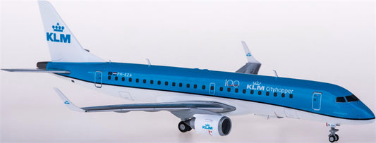 Herpa KLM for Embraer ERJ-190 PH-EZA 1:200 Aircraft Pre-built  Airliner Model Display