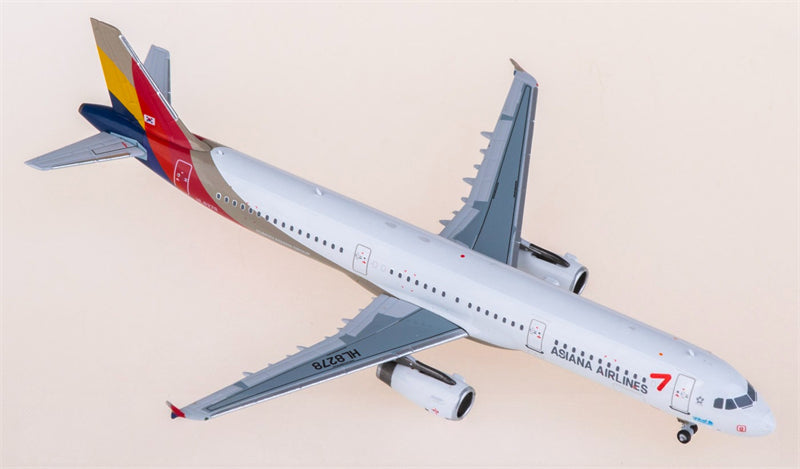 NG Models Asiana for Airbus A321 HL8278 1:400 Airplane Pre-built  Airliner Model Display