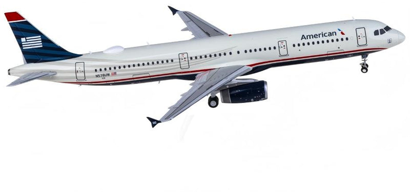 Geminijets American Airlines for Airbus A321 N578UW 1:200 Aircraft Pre-built  Airliner Model Display