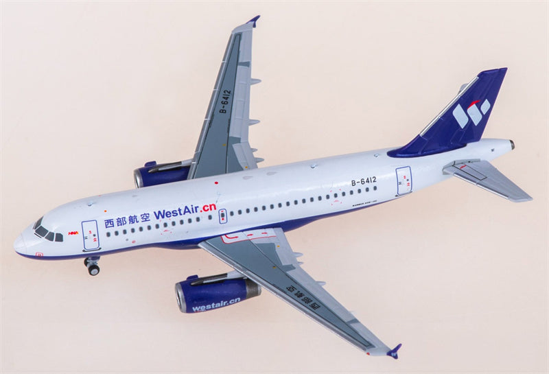 NG Models West Air for Airbus A319 B-6412 1:400 Airplane Pre-built  Airliner Model Display