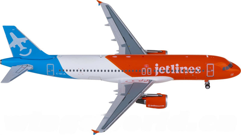 C Model Canada Jetlines for Airbus A320 C-GCJL 1:400 Airplane Pre-built  Airliner Model Display