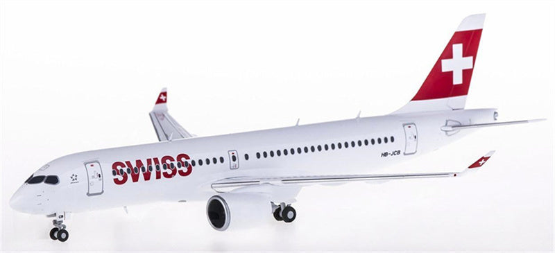 Herpa Swiss for Bombardier CS300 HB-JCB 1:200 Airplan Pre-built  Airliner Model Display