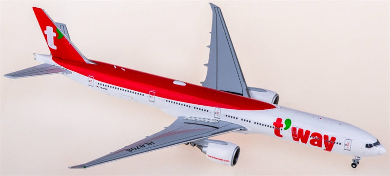 JC Wings T'way Air for Boeing 777-300ER HL8706 1:400 Aircraft Pre-built  Airliner Model Display