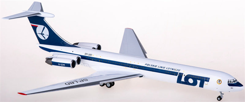 Herpa LOT for Ilyushin IL-62M SP-LBD 1:200 Airplane Pre-built  Airliner Model Display