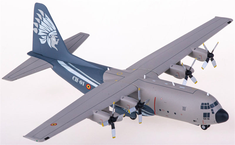 Herpa Belgian Air Component for Lockheed C-130H for Hercules CH-01 1:200 Aircraft Pre-built  Airliner Model Display