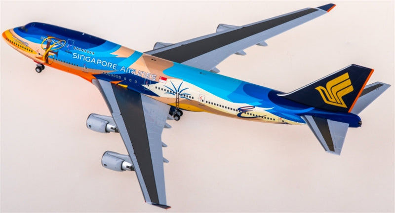 NG Models Singapore Airlines for Boeing 747-400 9V-SPK 1:400 Aircraft Pre-built  Airliner Model Display