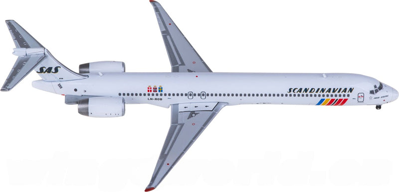 JC Wings SAS for McDonnell Douglas MD-90 LN-ROB 1:400 Airplane Pre-built Airliner Model Display
