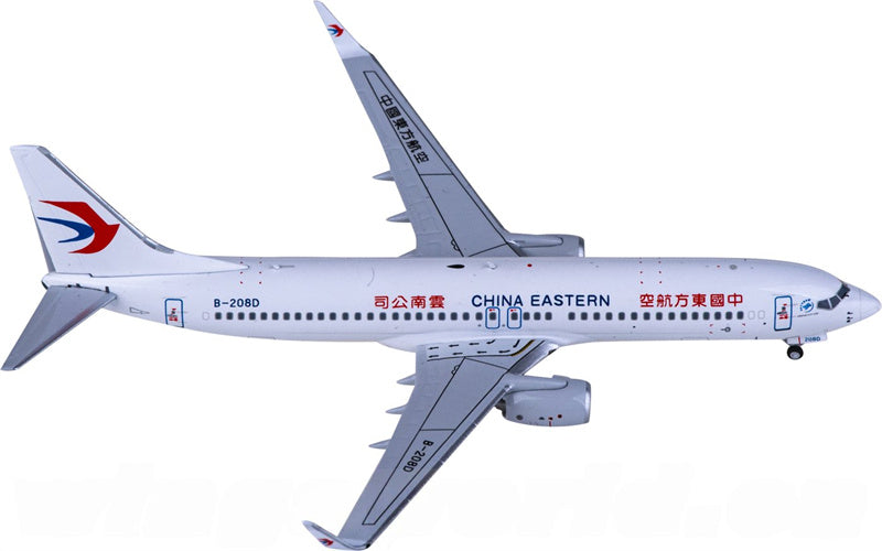 HYJLwings China Eastern for Boeing 737-800 B-208D 1:400 Airplane Pre-built  Airliner Model Display
