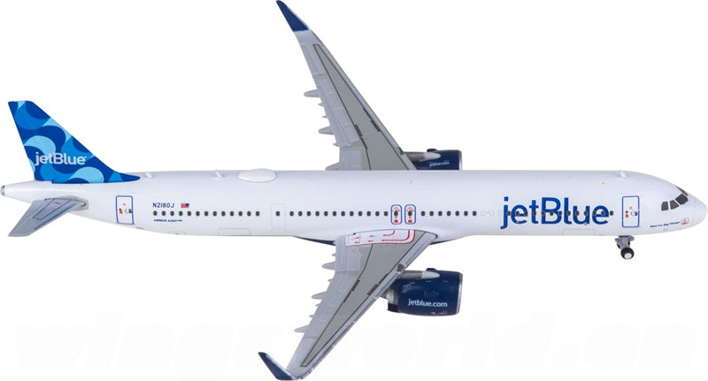 Geminijets JetBlue for Airbus A321neo N2180J 1:400 Airplane Pre-built  Airliner Model Display