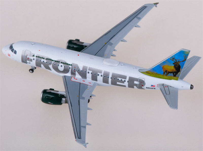 NG Models Frontier Airlines for Airbus A318 N802FR 1:400 Airplane Pre-built  Airliner Model Display