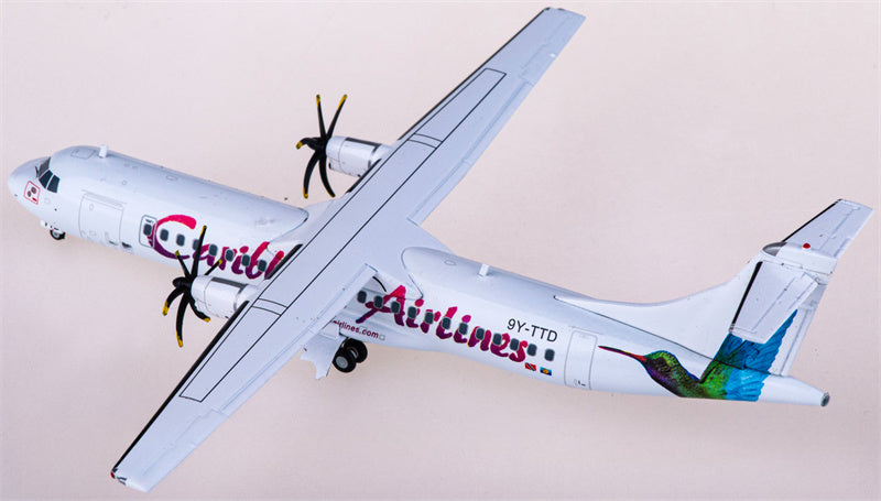 JC Wings Caribbean Airlines for ATR-72-600 9Y-TTD 1:200 Airplane Pre-built  Airliner Model Display