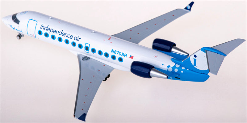 NG Models Independence Air for Bombardier CRJ200ER N670BR 1:200 Airplane Pre-built Airliner Model Display
