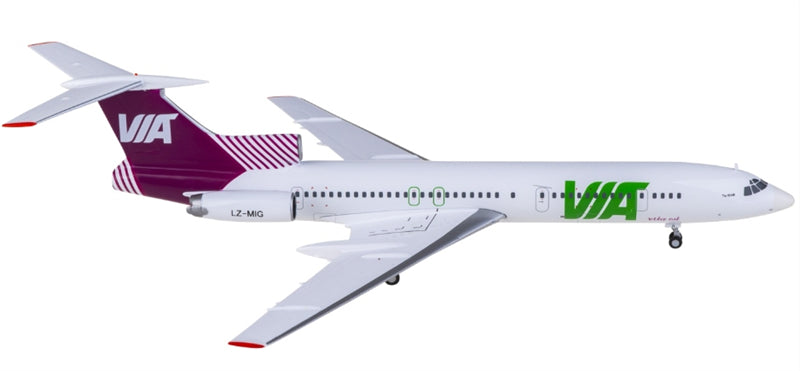 Herpa Air Via for Tupolev TU-154M LZ-MIG 1:200 Airplane Pre-built  Airliner Model Display