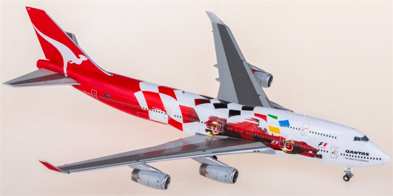 Hxmodels Qantas Airways for Boeing 747-400 VH-OJC 1:400 Aircraft Pre-built  Airliner Model Display