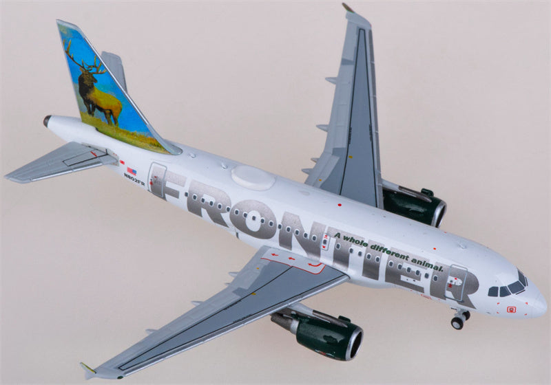 NG Models Frontier Airlines for Airbus A318 N802FR 1:400 Airplane Pre-built  Airliner Model Display