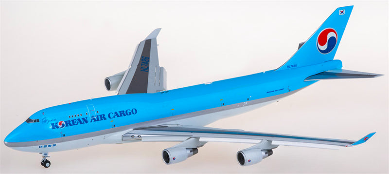 JC Wings Korean Air Cargo for Boeing 747-400BCF HL7486 Flaps Down 1:200 Airplane Pre-built Airliner Model Display