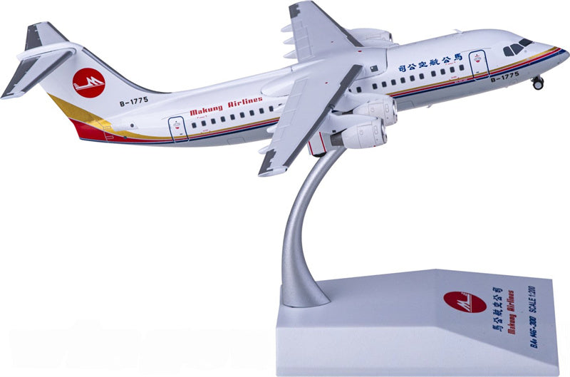 JC Wings Makung Airlines BAe-146-300 B-1775 1:200 Airplane Pre-built  Airliner Model Display