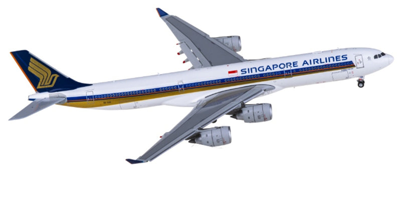 Hxmodels Singapore Airlines for Airbus A340-500 9V-SGB flaps down 1:400 Aircraft Pre-built  Airliner Model Display