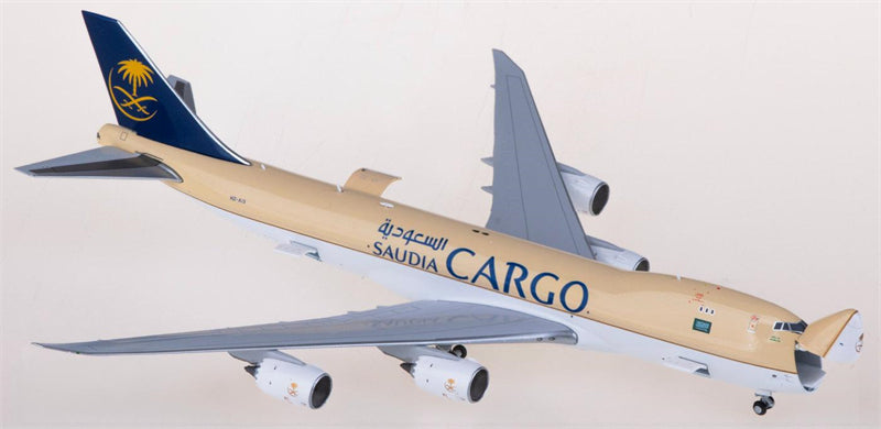 JC Wings Saudia Cargo for Boeing 747-8F HZ-A13 Cabin Open 1:400 Airplane Pre-built Airliner Model Display