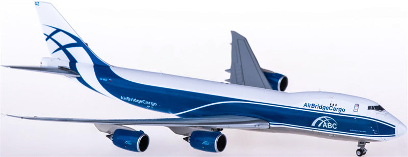 JC Wings AirBridgeCargo for Boeing 747-8F VQ-BGZ 1:400 Airplane Pre-built  Airliner Model Display