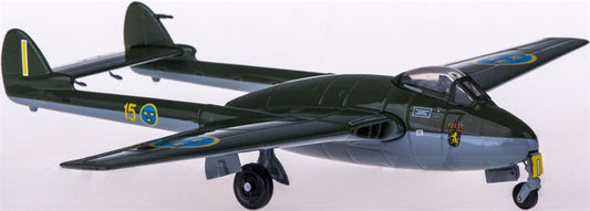 Herpa Swedish Air Force for de Havilland for Vampire 1:72 Aircraft Pre-built  Airliner Model Display