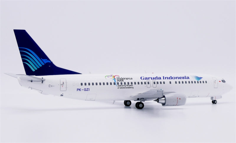 JC Wings Garuda Indonesia for Boeing 737-800 PK-GZI Visit Indonesia 2008 1:200 Aircraft Pre-built  Airliner Model Display