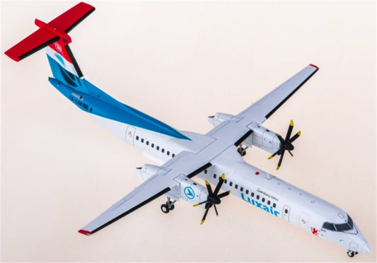 JC Wings Luxair for Bombardier for Dash 8 Q400 LX-LQB 1:200 Aircraft Pre-built  Airliner Model Display