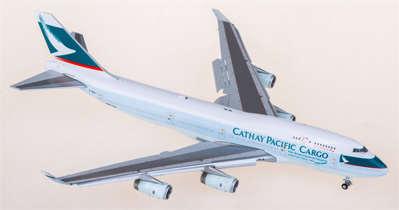 CW model Cathay Pacific for Boeing 747-400BCF B-HOU Flaps Down 1:400 Airplane Pre-built  Airliner Model Display