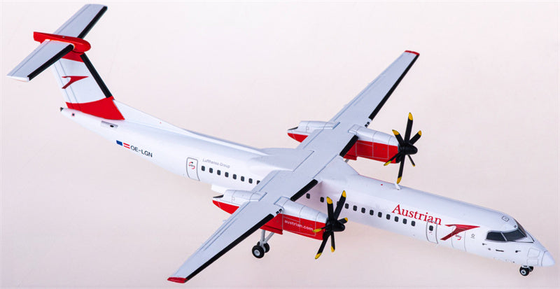 Herpa Austrian Airlines for Bombardier for Dash 8 Q400 OE-LGN 1:200 Airplane Pre-built  Airliner Model Display