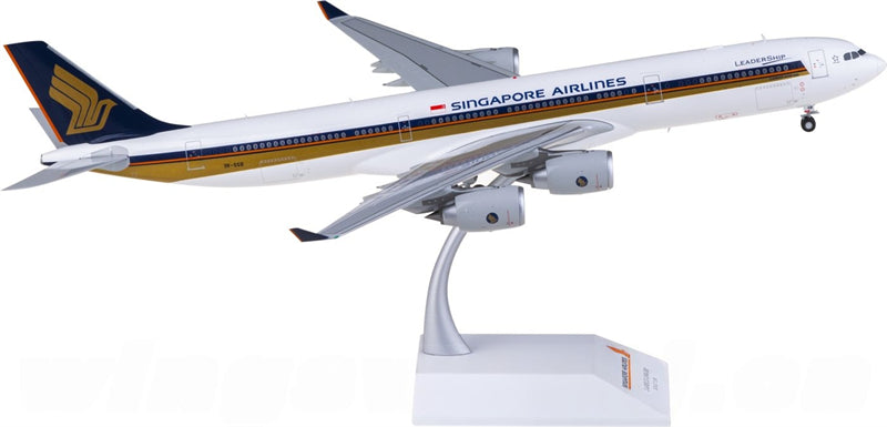 JC Wings Singapore Airlines for Airbus A340-500 9V-SGB 1:200 Airplane Pre-built  Airliner Model Display