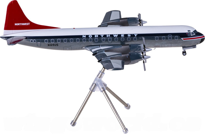 Geminijets Northwest Airlines for Lockheed L-188C for Electra N128US 1:200 Airplane Pre-built  Airliner Model Display
