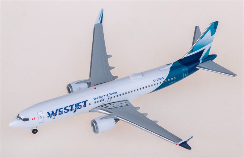 Herpa WestJet for Boeing 737 MAX 8 C-GRAG 1:500 Airplane Pre-built Airliner Model Display