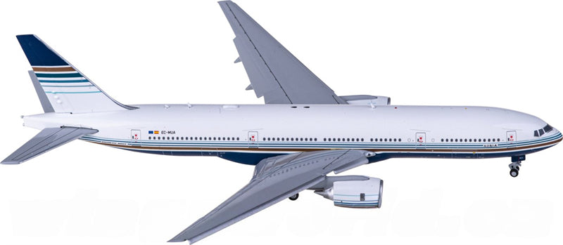 JC Wings Privilege Style for Boeing 777-200ER EC-MUA Flaps Down 1:400 Airplane Pre-built Airliner Model Display