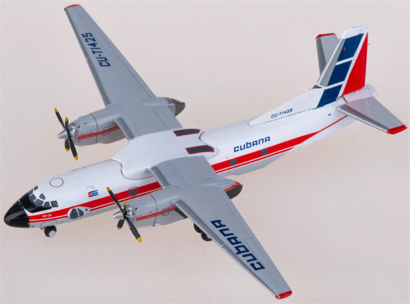 JC Wings Cubana for Antonov An-26 CU-T1425 1:400 Airplane Pre-built  Airliner Model Display