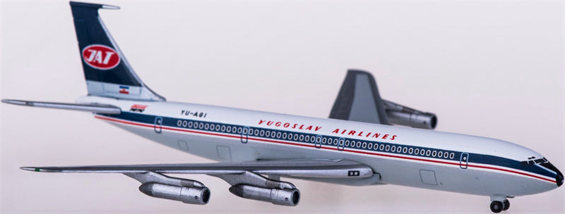 Herpa JAT for Boeing 707-300 YU-AGI 1:500 Airplane Pre-built  Airliner Model Display