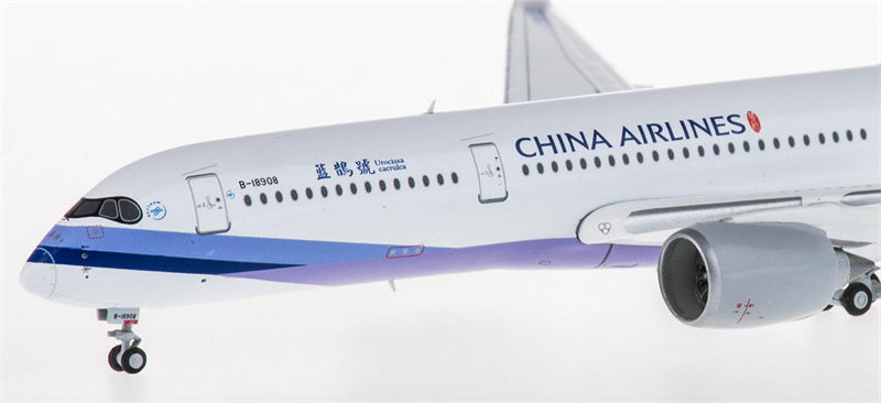 JC Wings China Airlines for Airbus A350-900 B-18908 Urocissa Caerulea 1:400 Airplane Pre-built  Airliner Model Display
