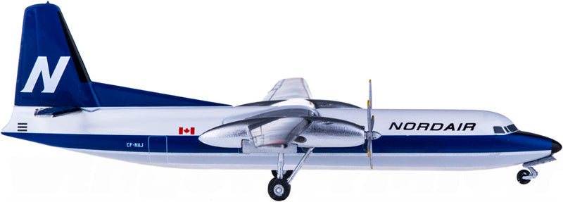 AeroClassics Nordair for Fokker F-27 CF-NAJ 1:200 Aircraft Pre-built  Airliner Model Display