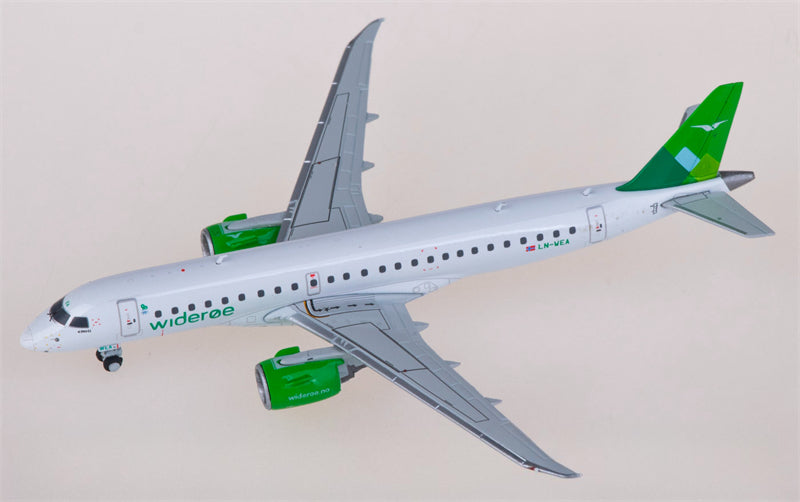 Geminijets Wideroe for Embraer ERJ-190-E2 LN-WEA 1:400 Airplane Pre-built Airliner Model Display