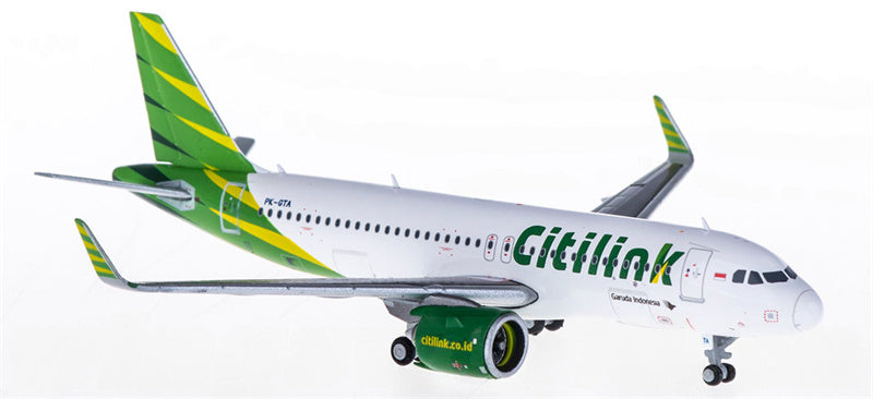JC Wings Citilink for Airbus A320neo PK-GTA 1:400 Airplane Pre-built  Airliner Model Display