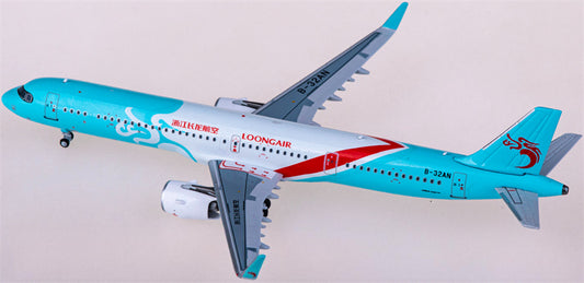HYJLwings Loong Air for Airbus A321neo B-32AN 1:400 Airplane Pre-built  Airliner Model Display