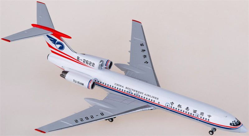NG Models China Southwest Airlines for Tupolev TU-154M B-2622 1:400 Airplane Pre-built  Airliner Model Display