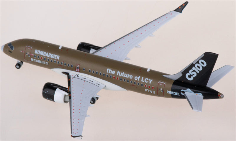 JC Wings Bombardier CS100 C-GWYD the future of LCY 1:400 Airplane Pre-built  Airliner Model Display