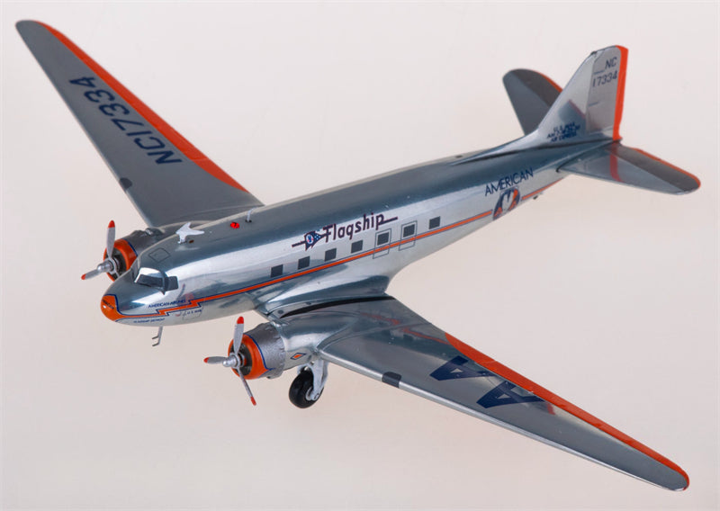 JC Wings American Airlines for Douglas DC-3 NC17334 1:200 Airplane Pre-built Airliner Model Display