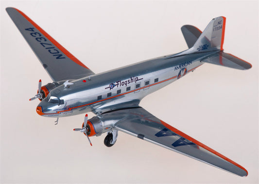 JC Wings American Airlines for Douglas DC-3 NC17334 1:200 Airplane Pre-built Airliner Model Display