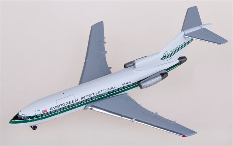 AeroClassics Evergreen for Boeing 727-100C N744EV 1:400 Airplane Pre-built Airliner Model Display