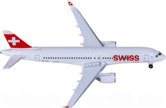 Herpa Swiss for Airbus for A220-300 HB-JCU 1:500 Airplane Pre-built Airliner Model Display